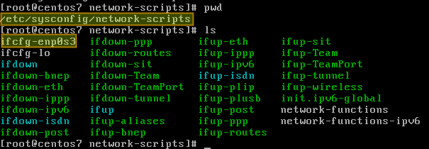 set a static ip in centos 7