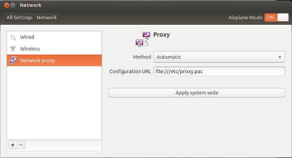 Proxy Auto-Configuration PAC file