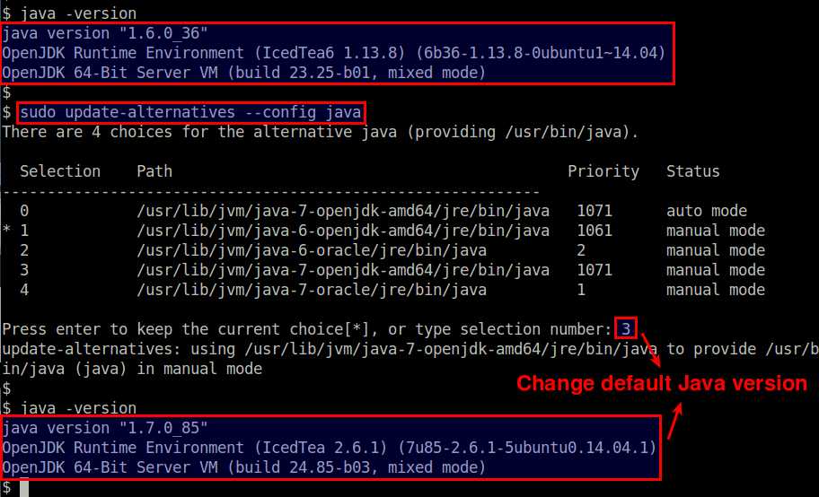 How To Change Default Java Version On Linux