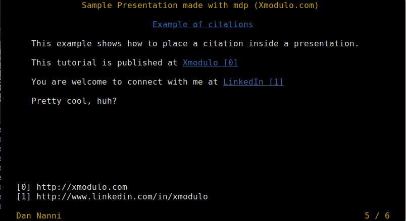 presentation in linux