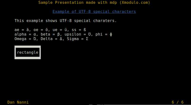 linux command line presentation tool