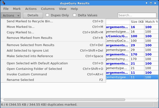 setting reference folder in dupeguru